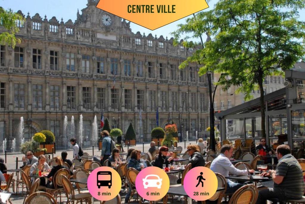 Ideal Pro & Couple - 2 Logements Theme Boho Chic Rdc & Dandy 1Er Etage - Quartier Calme - Jardin - Wifi Hd - Smart Tv - Parking Gratuit - Proche Centre & Transports - Ask Home Valenciennes Kültér fotó